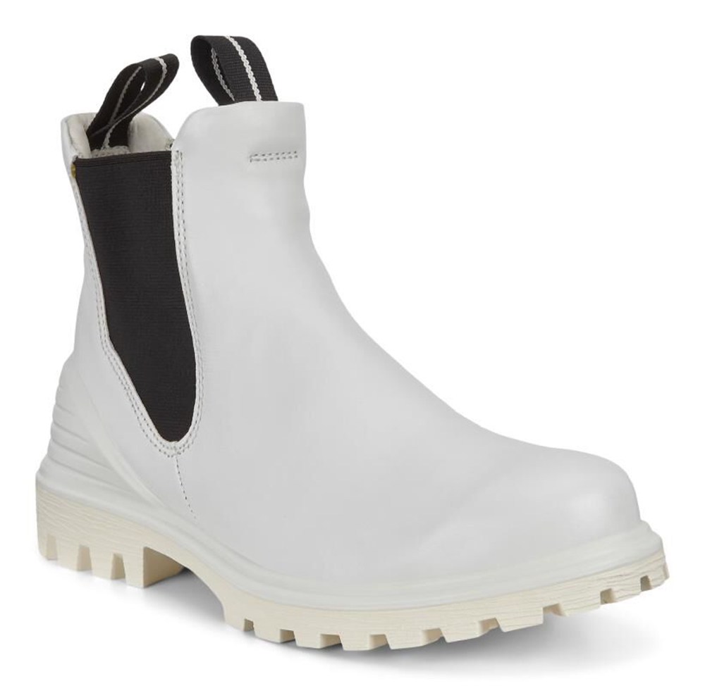 ECCO Womens Boots White - Tredtray - OVJ-157860